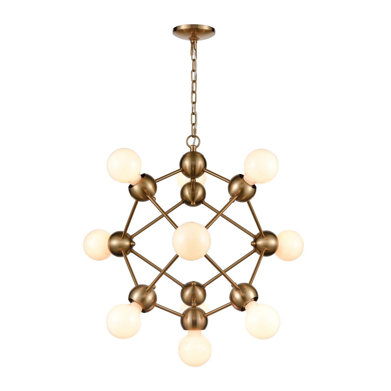 ELK Home - D4344 - Ten Light Chandelier - Satin Brass