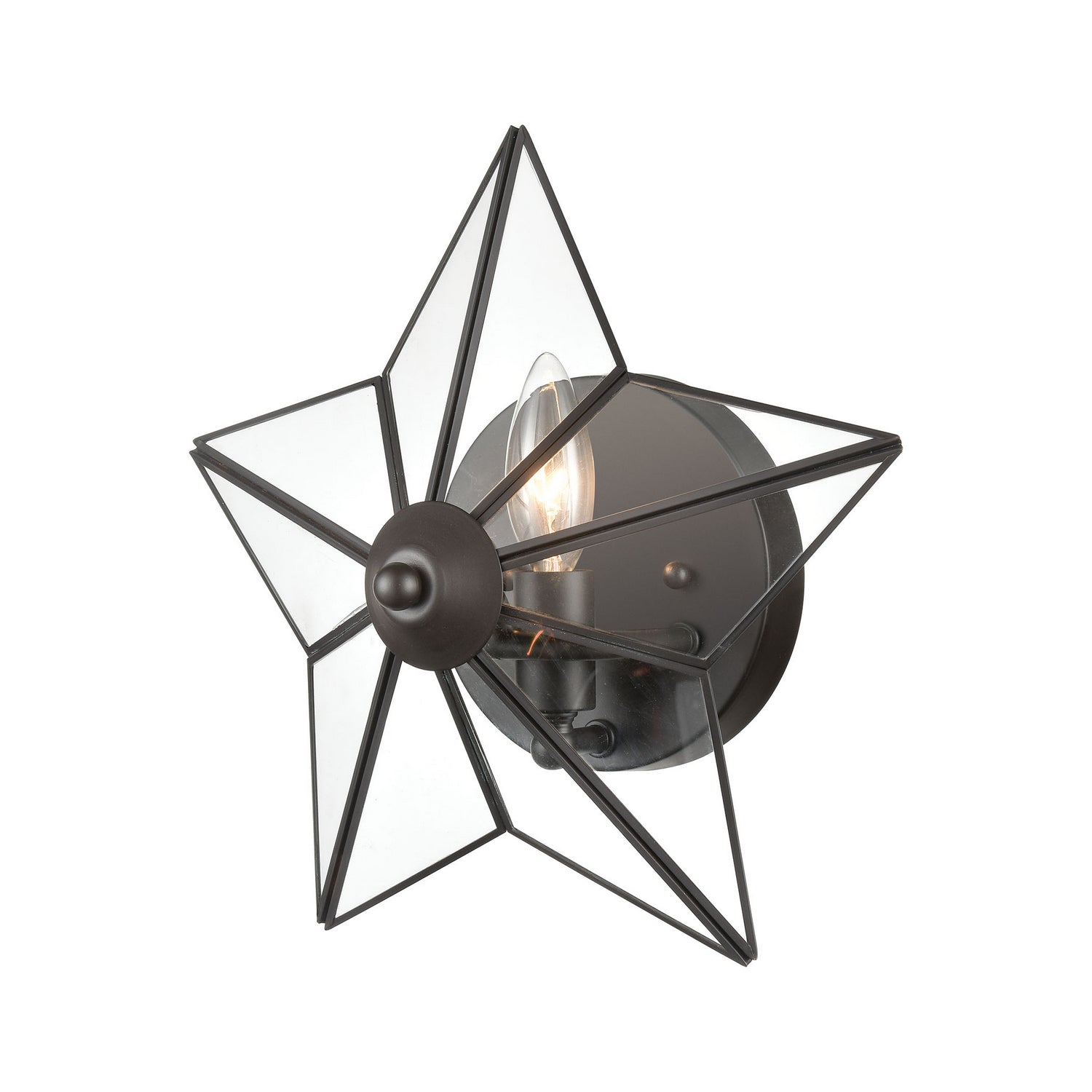 ELK Home - D4387 - One Light Wall Sconce - Moravian Star - Oil Rubbed Bronze