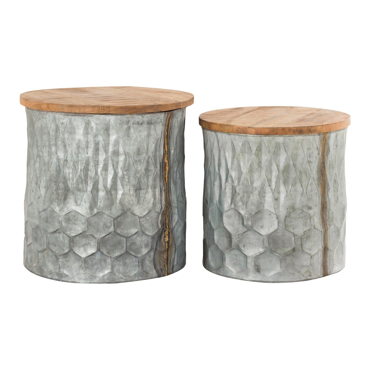 ELK Home - 609459 - Stools (Set of 2) - Caldwell - Galvanized