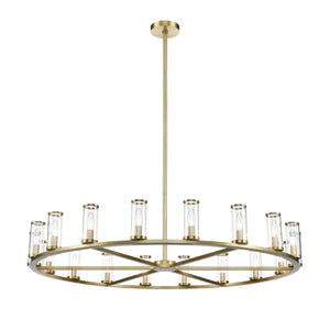 Alora - CH309018NBCG - 18 Light Chandelier - Revolve - Clear Glass/Natural Brass