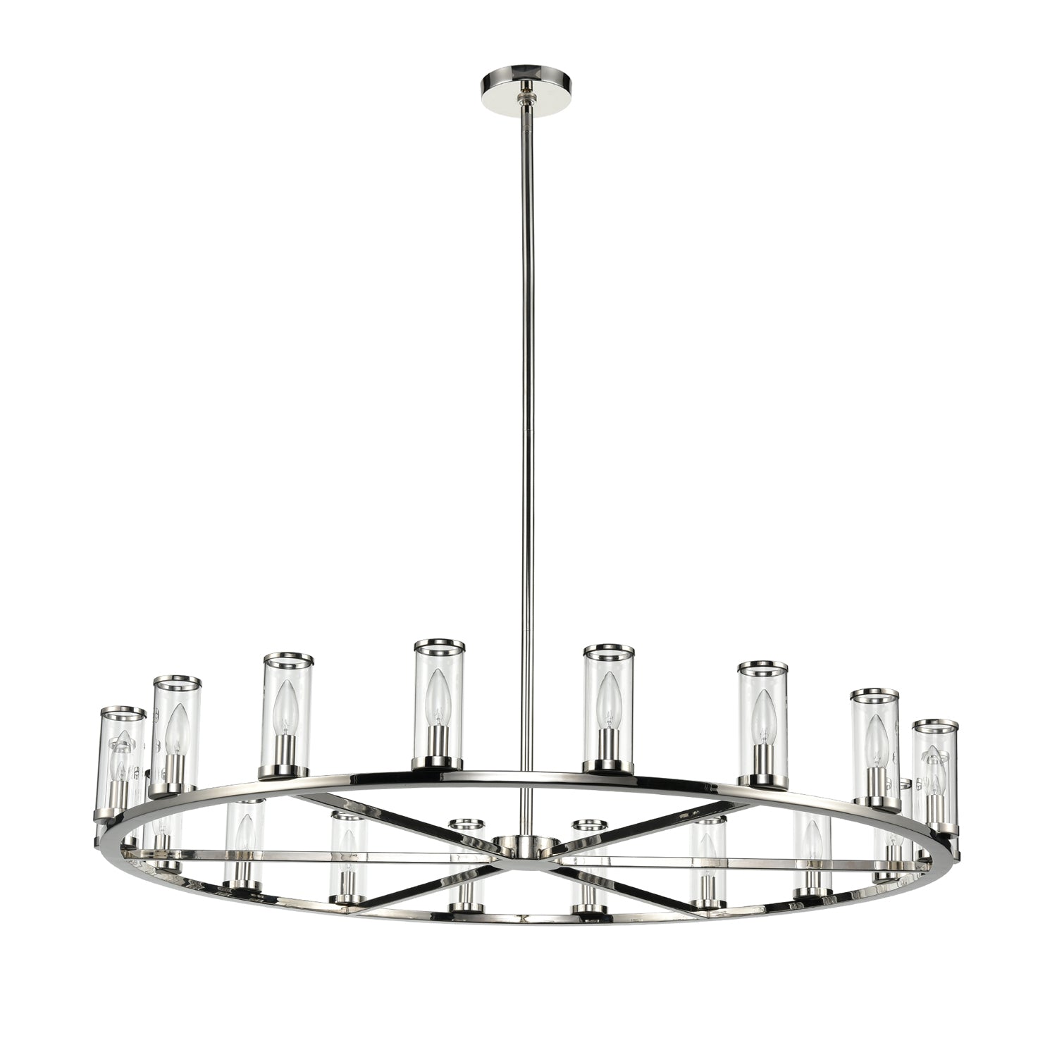 Alora - CH309018PNCG - 18 Light Chandelier - Revolve - Clear Glass/Polished Nickel