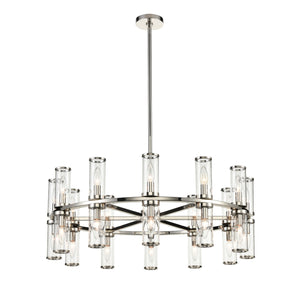 Alora - CH309024PNCG - 24 Light Chandelier - Revolve - Clear Glass/Polished Nickel