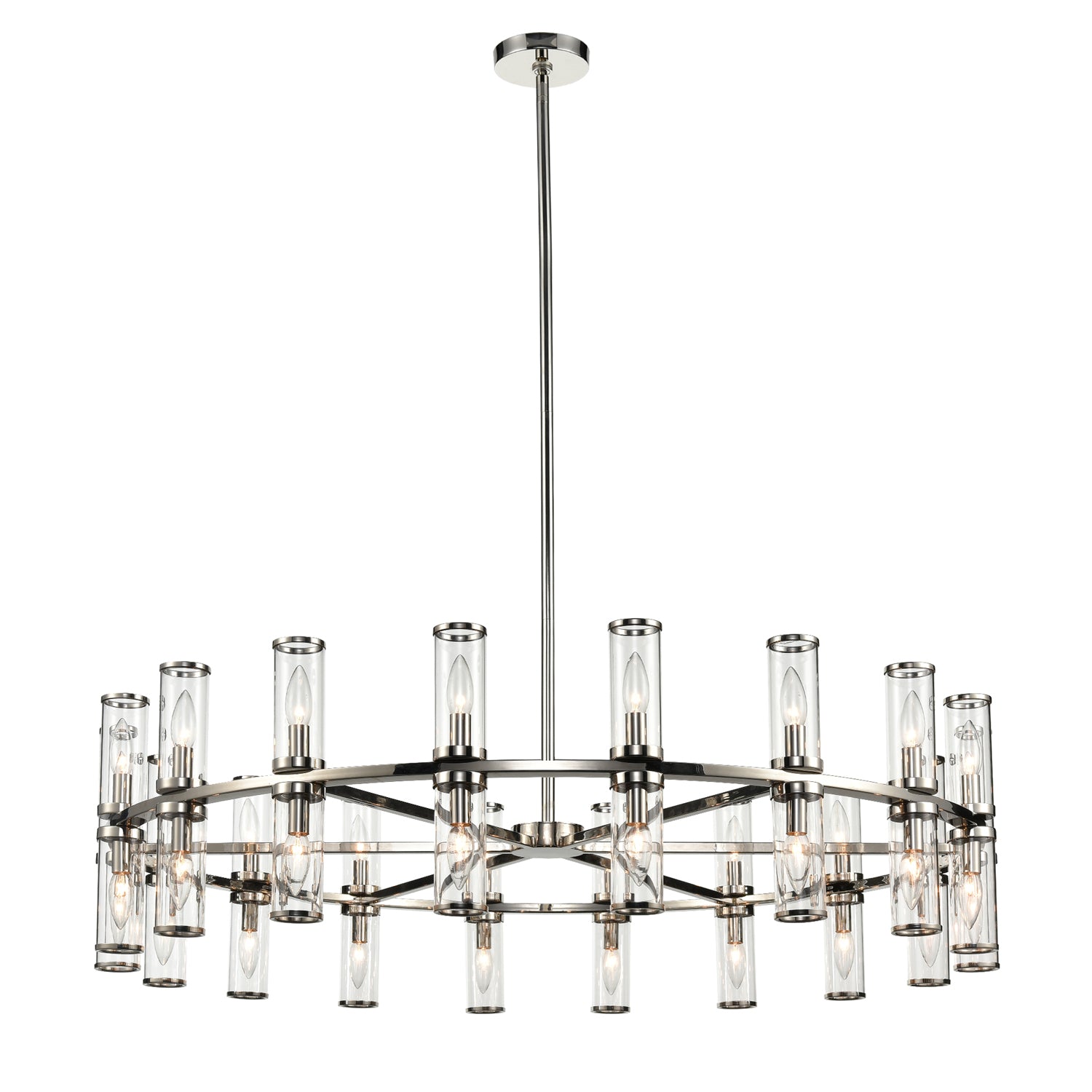 Alora - CH309036PNCG - 36 Light Chandelier - Revolve - Clear Glass/Polished Nickel