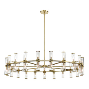 Alora - CH309042NBCG - 42 Light Chandelier - Revolve - Clear Glass/Natural Brass