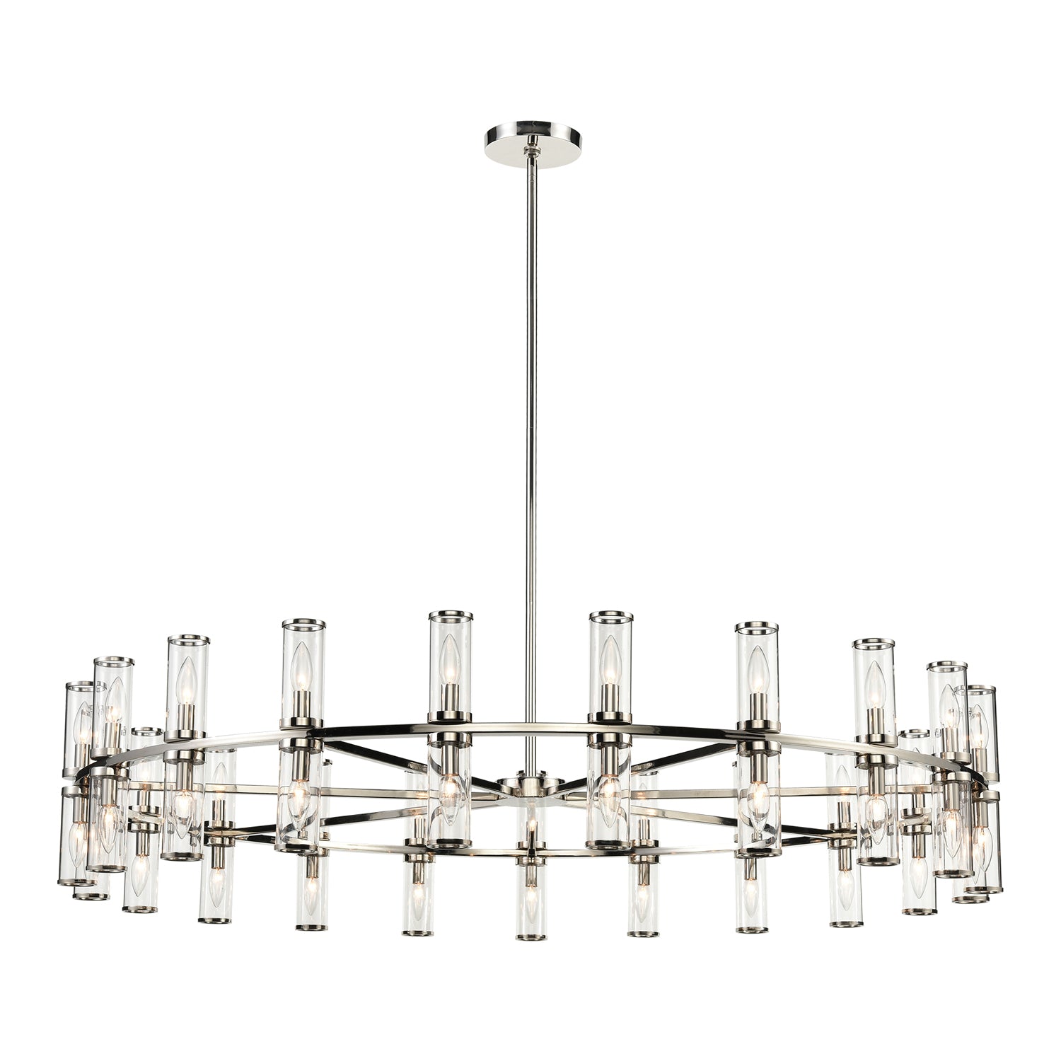 Alora - CH309042PNCG - 42 Light Chandelier - Revolve - Clear Glass/Polished Nickel