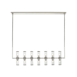 Alora - LP309077PNCG - 14 Light Island Pendant - Revolve - Clear Glass/Polished Nickel