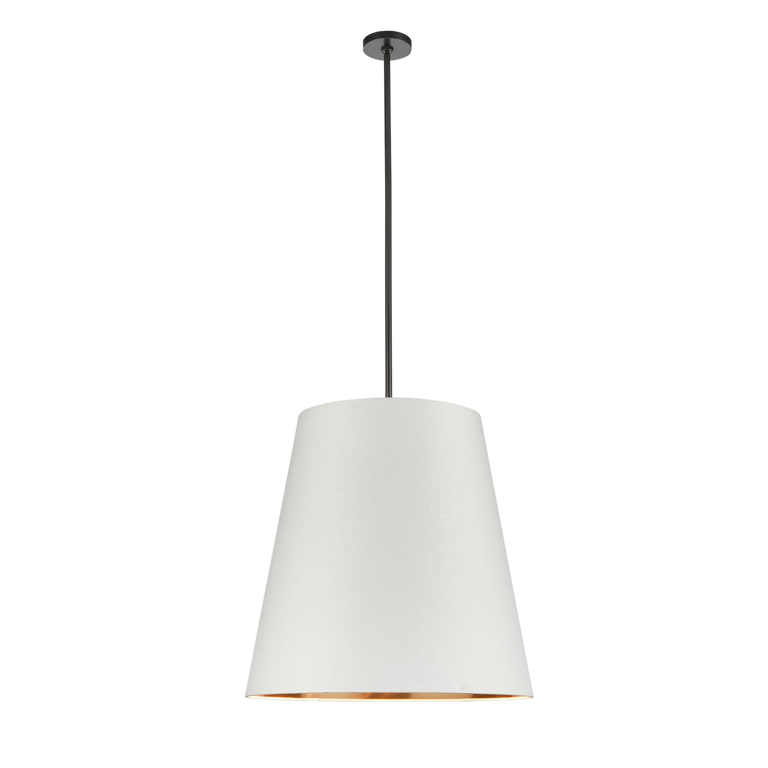 Alora - PD311025UBWG - Three Light Pendant - Calor - Urban Bronze/White Linen With Gold Parchment