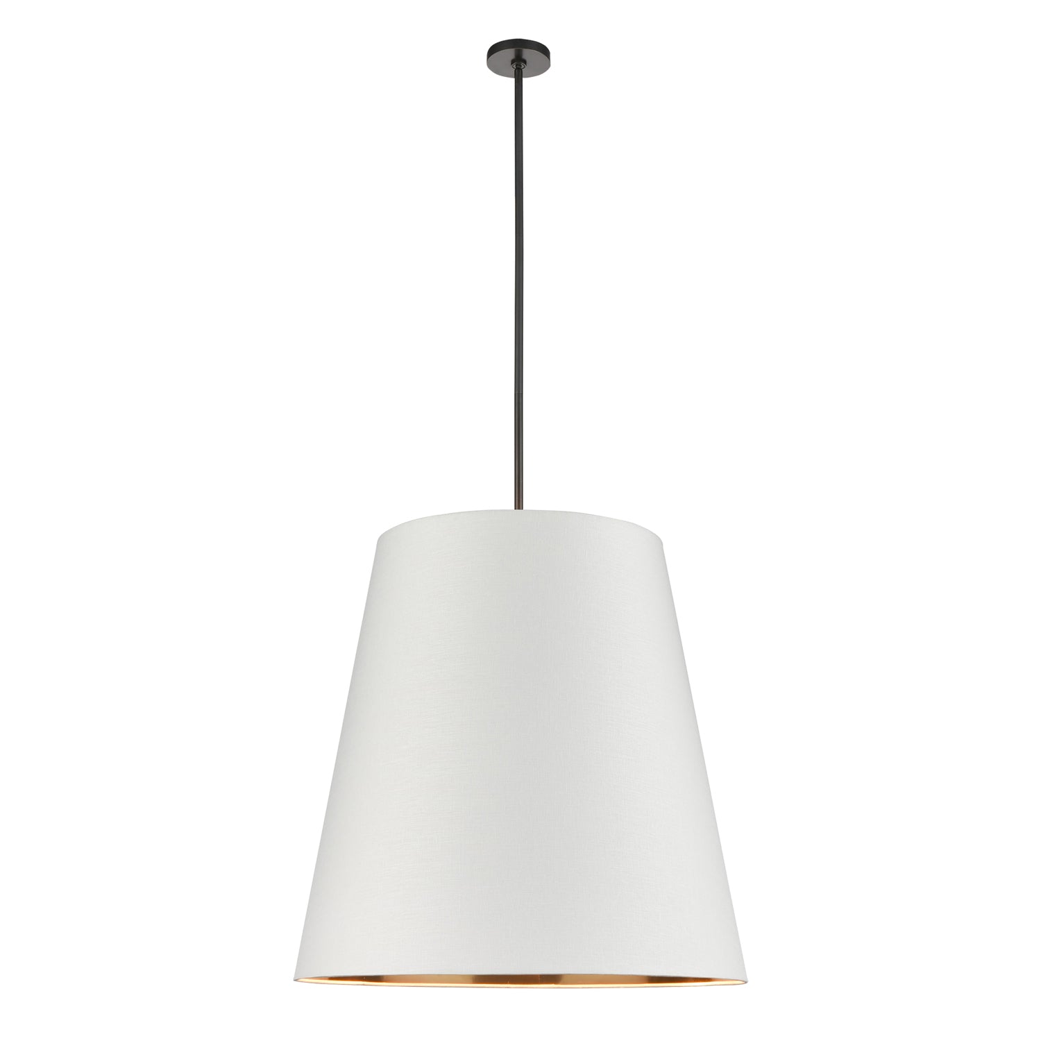 Alora - PD311030UBWG - Three Light Pendant - Calor - Urban Bronze/White Linen With Gold Parchment