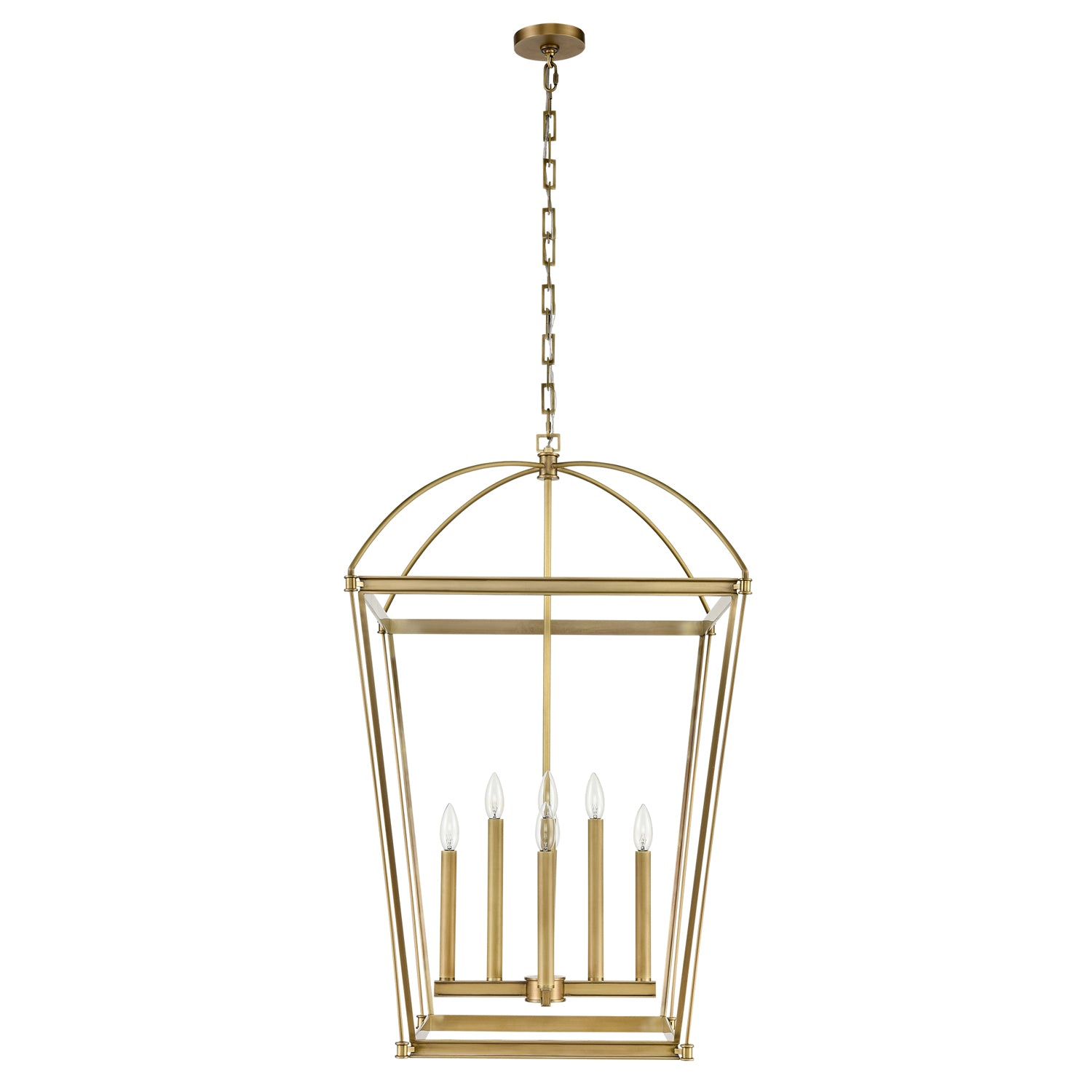 Alora - PD312224VB - Eight Light Foyer Pendant - Manor - Vintage Brass