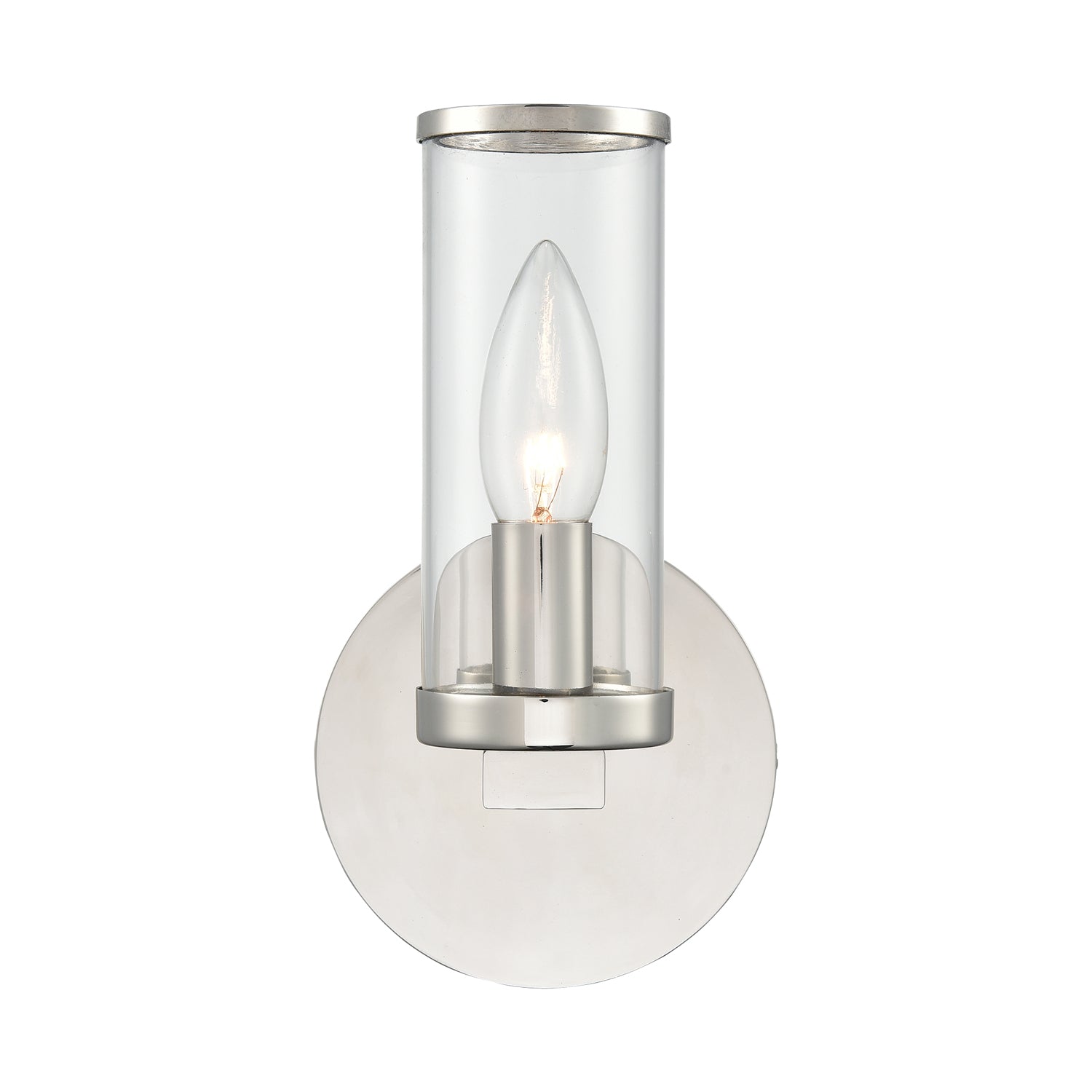 Alora - WV309001PNCG - One Light Wall Sconce - Revolve - Clear Glass/Polished Nickel