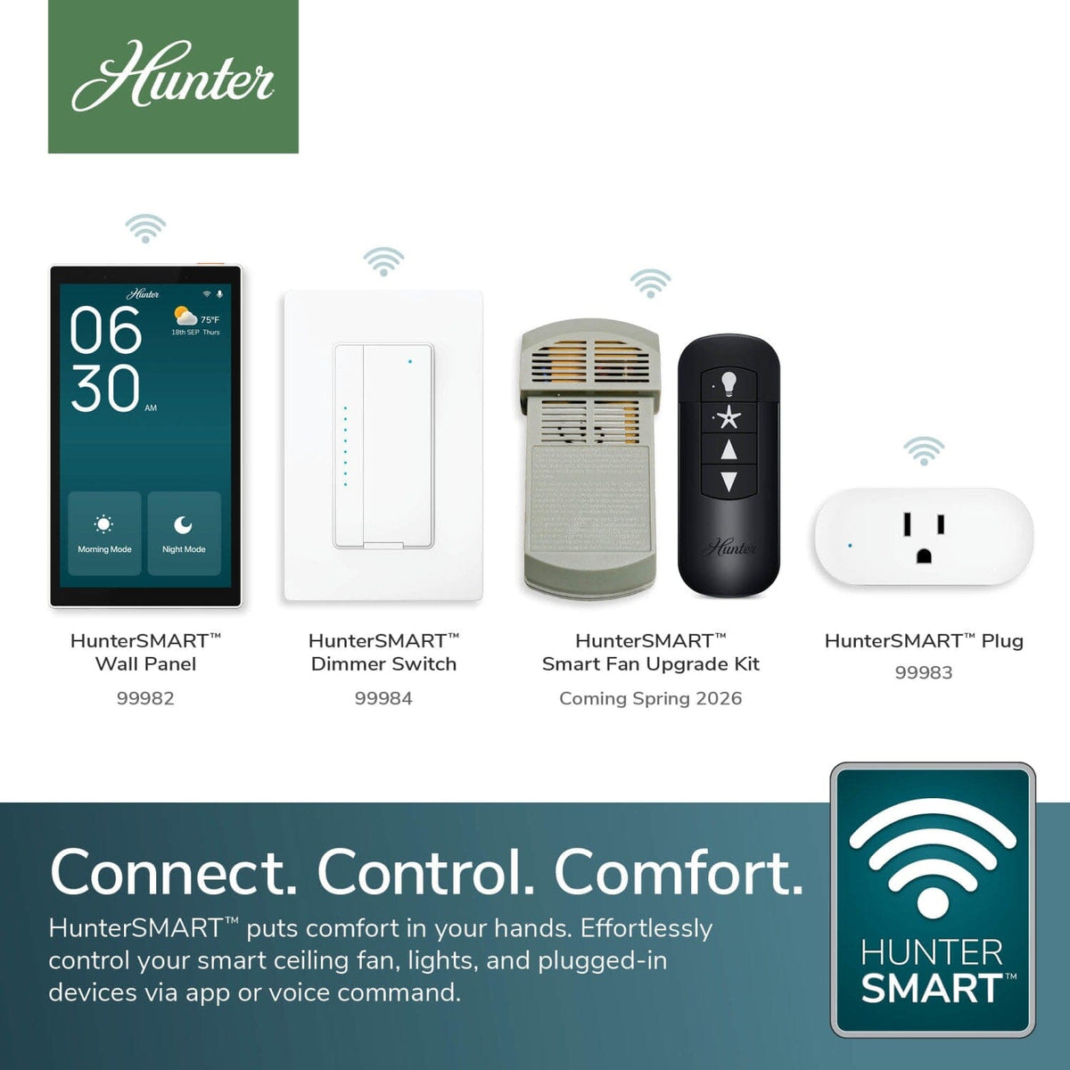 Hunter - 99983 - Smart Plug - Fresh White