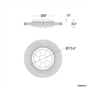 Schonbek Beyond - BFM46215-AB - LED Flush Mount - Benediction - Aged Brass