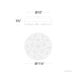 Schonbek Beyond - BFM96412-BK - LED Flush Mount - Bramble - Black