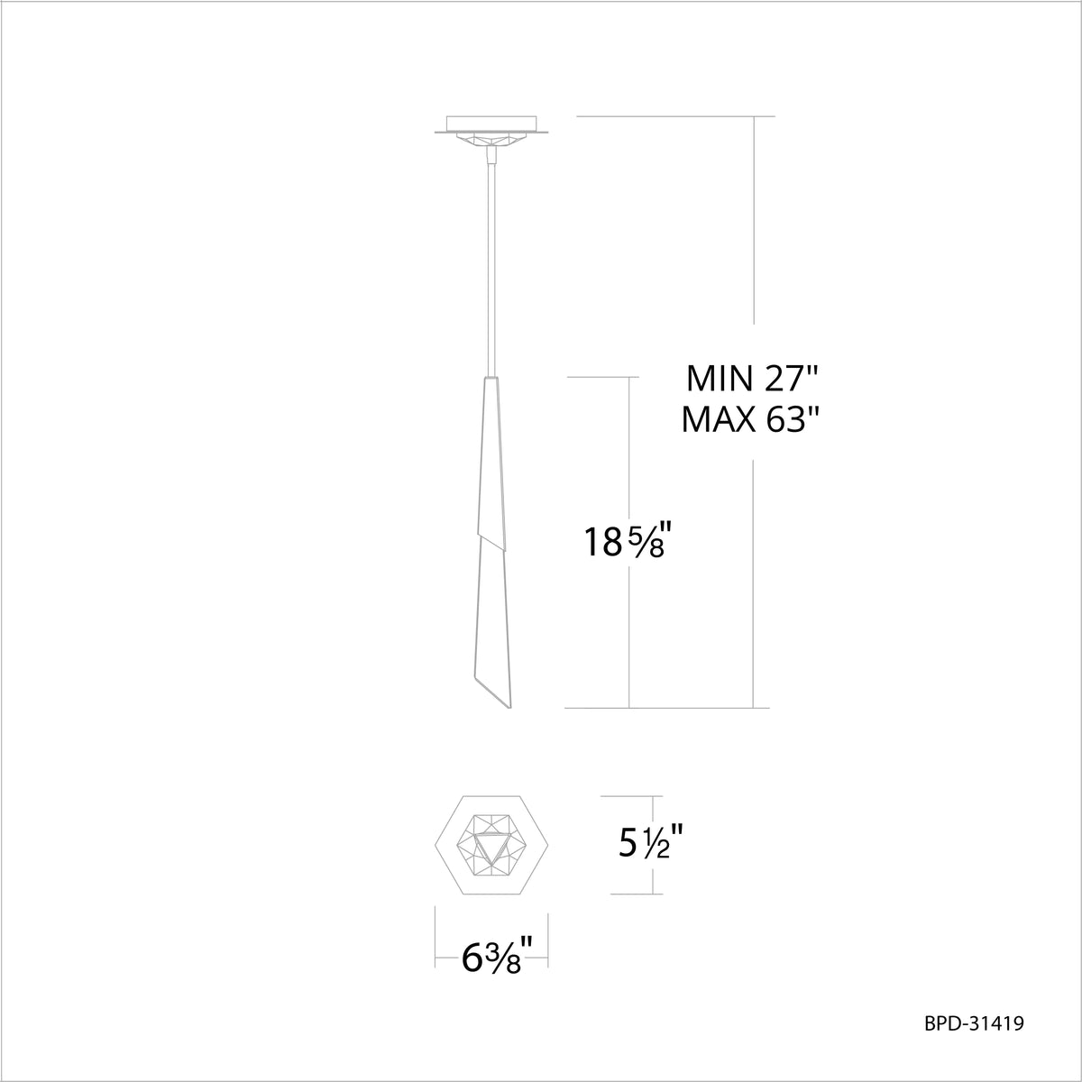 Schonbek Beyond - BPD31419-AB - LED Mini Pendant - Solitude - Aged Brass