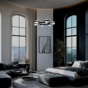 Schonbek Beyond - BPD42635-BK - LED Pendant - Kragen - Black