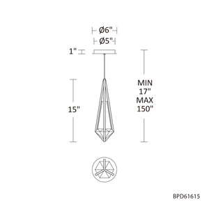 Schonbek Beyond - BPD61615-BK - LED Mini Pendant - Violane - Black