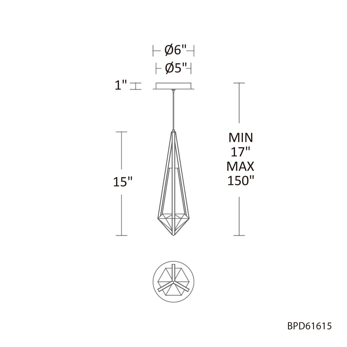 Schonbek Beyond - BPD61615-BK - LED Mini Pendant - Violane - Black