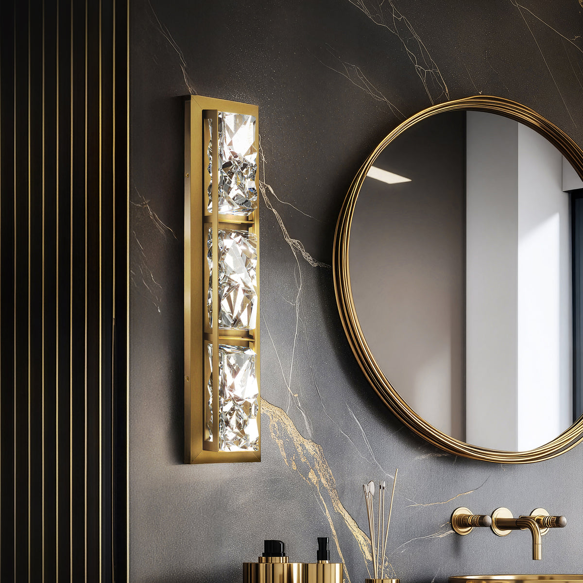 Schonbek Beyond - BWS30624-TWA-AB - LED Bath Vanity - Drizzle - Aged Brass