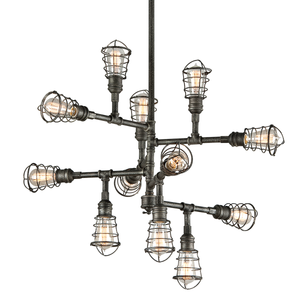 Troy Lighting - F3817-APW - 12 Light Chandelier - Conduit - Aged Pewter