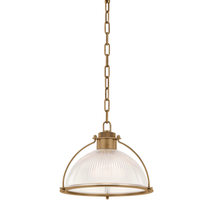 Troy Lighting - F5414-PBR - One Light Pendant - Glint - Patina Brass