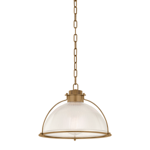 Troy Lighting - F5414-PBR - One Light Pendant - Glint - Patina Brass