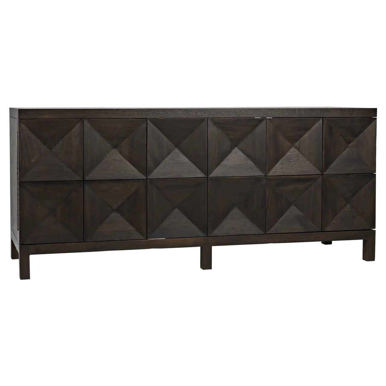 Quadrant 3 Door Sideboard, Ebony Walnut