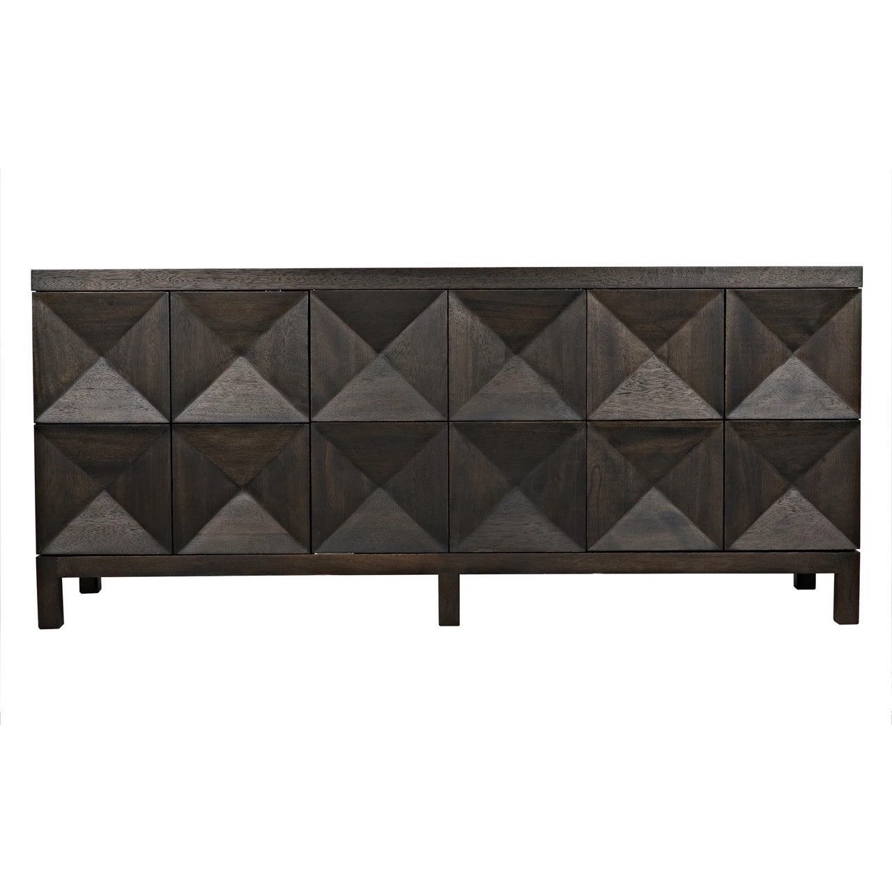 Quadrant 3 Door Sideboard, Ebony Walnut