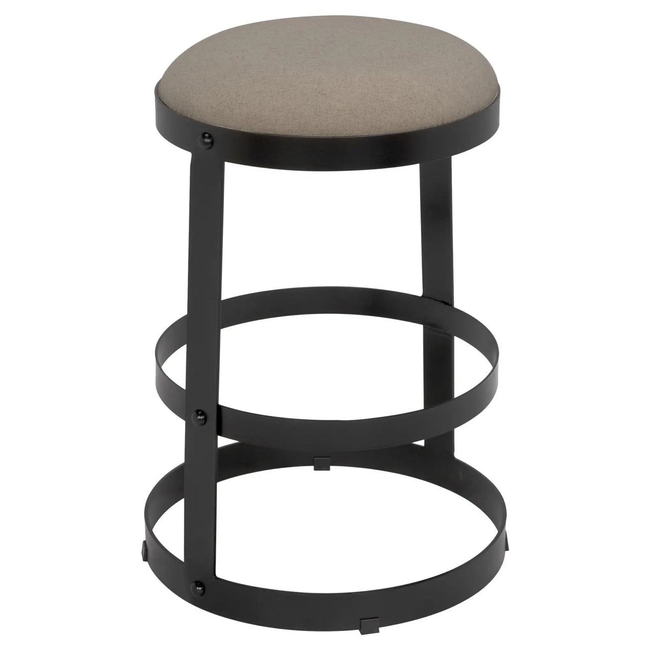 Dior Counter Stool, Black Steel