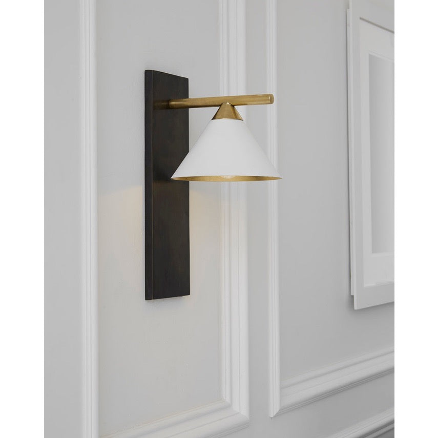 One Light Wall Sconce in Bronze from the Cleo collection