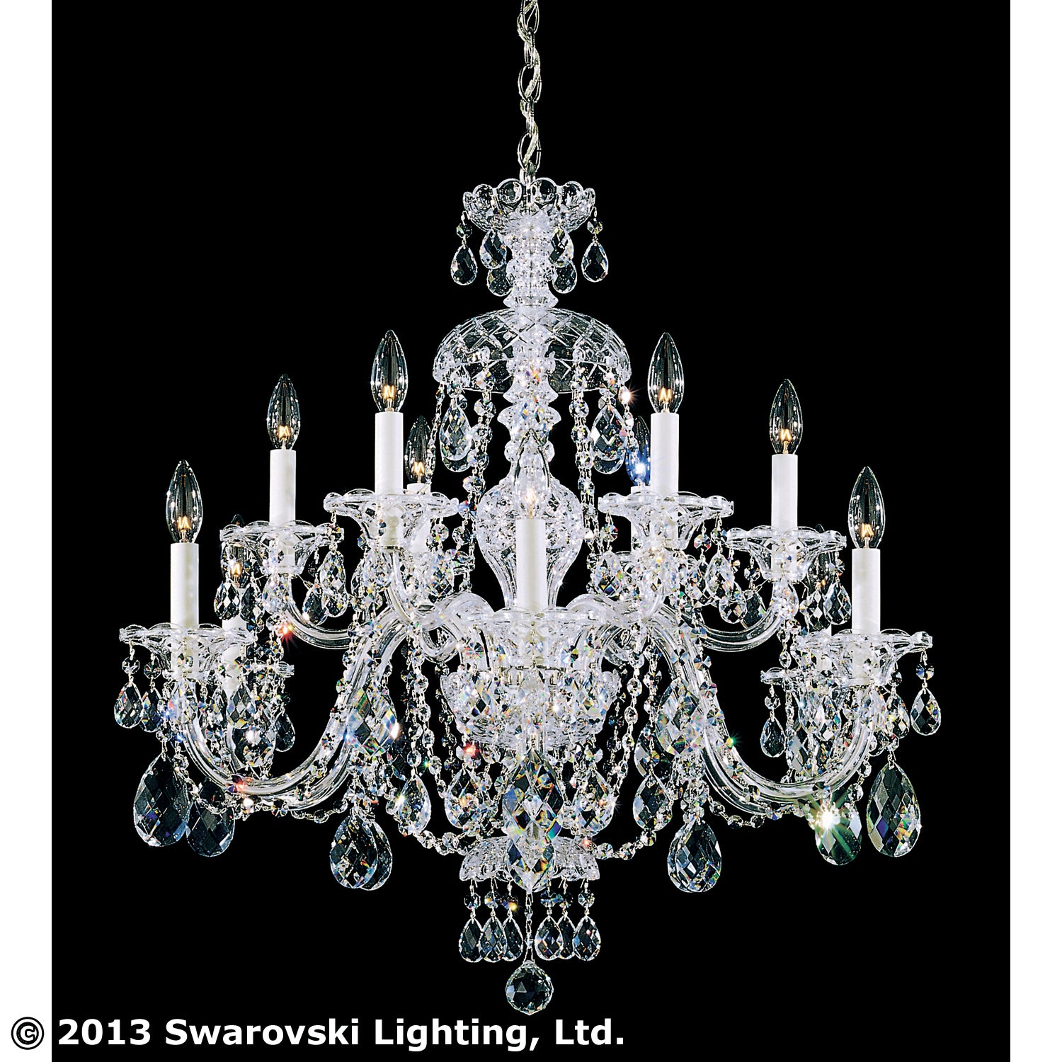 Schonbek - 3601-40H - 12 Light Chandelier - Sterling - Silver