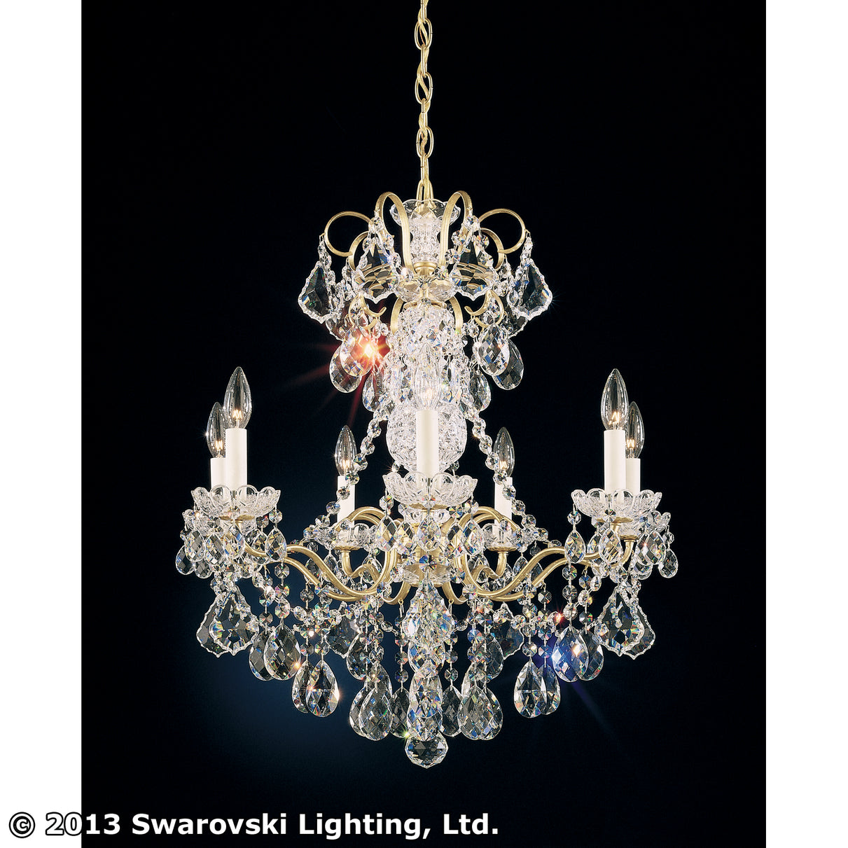 Schonbek - 3656-26H - Seven Light Chandelier - New Orleans - French Gold