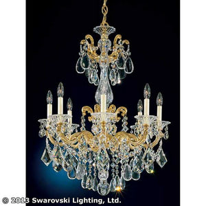 Schonbek - 5007-22 - Eight Light Chandelier - La Scala - Heirloom Gold