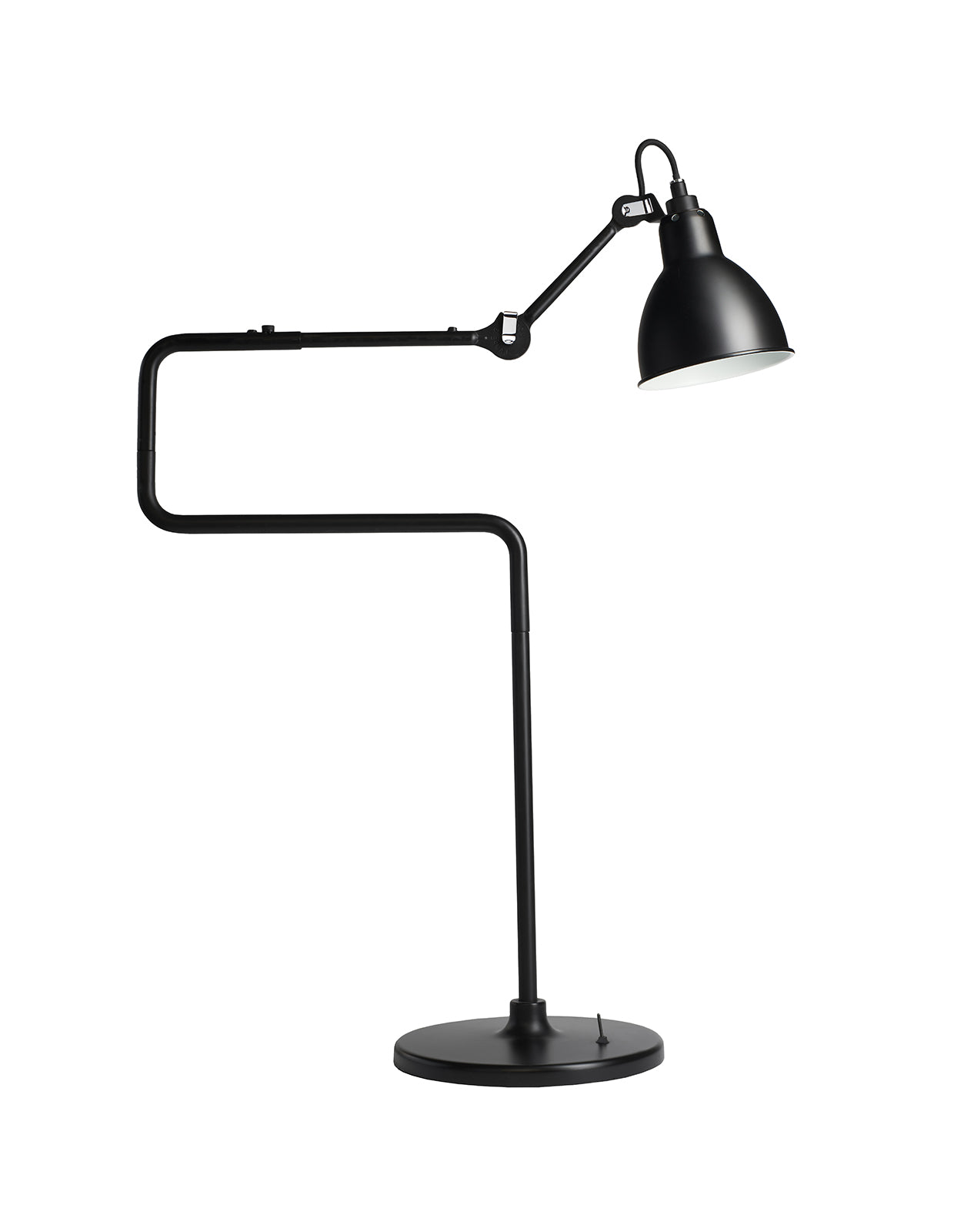 Steel table lamp. Bernard-Albin Gras created the Lampe Gras for industry and design offices. It is remarkable for its ergonomics a