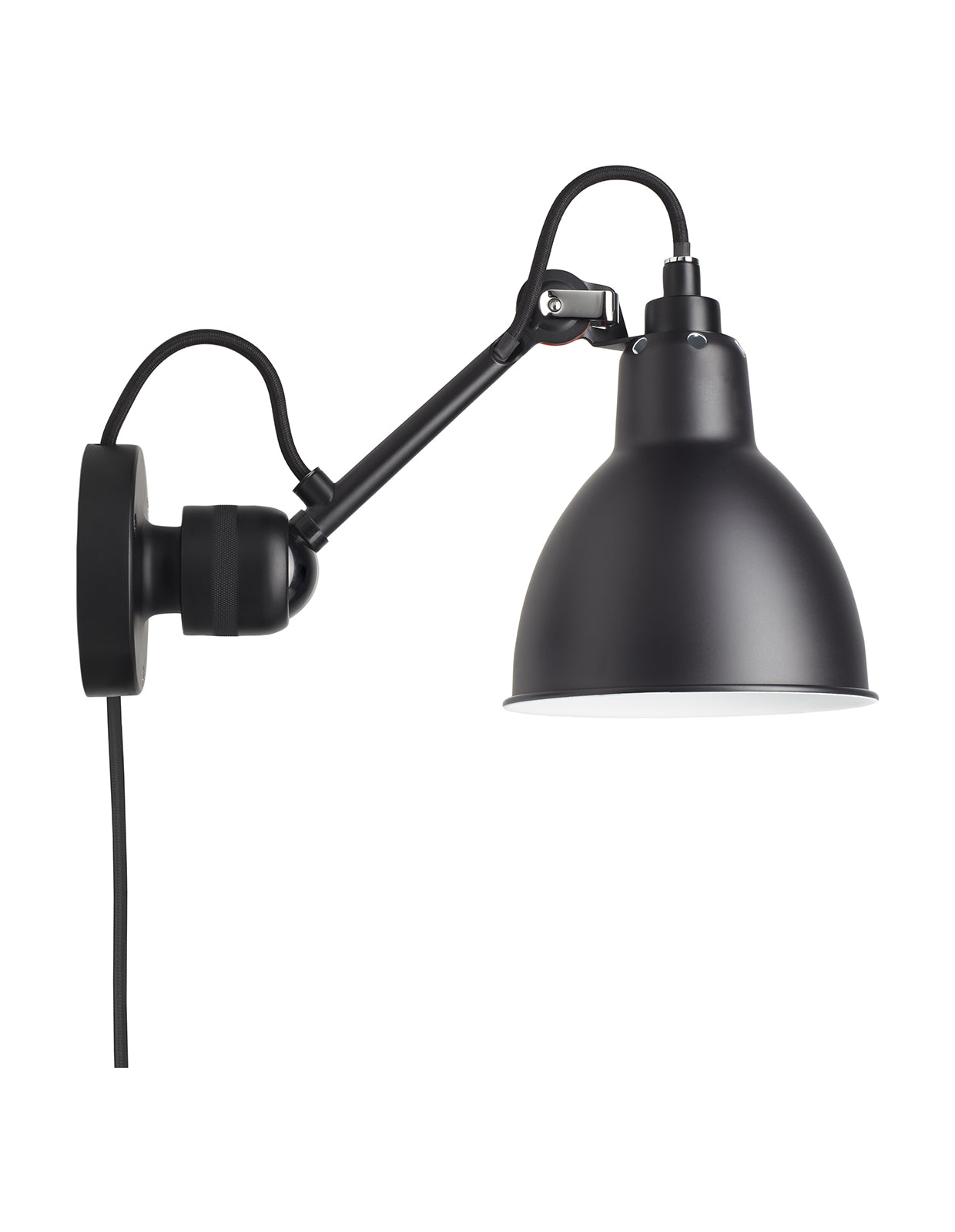 Steel spotlight with cable and switch on the cable. This spotlight is a benchmark in the world of lighting. Discreet and beautiful