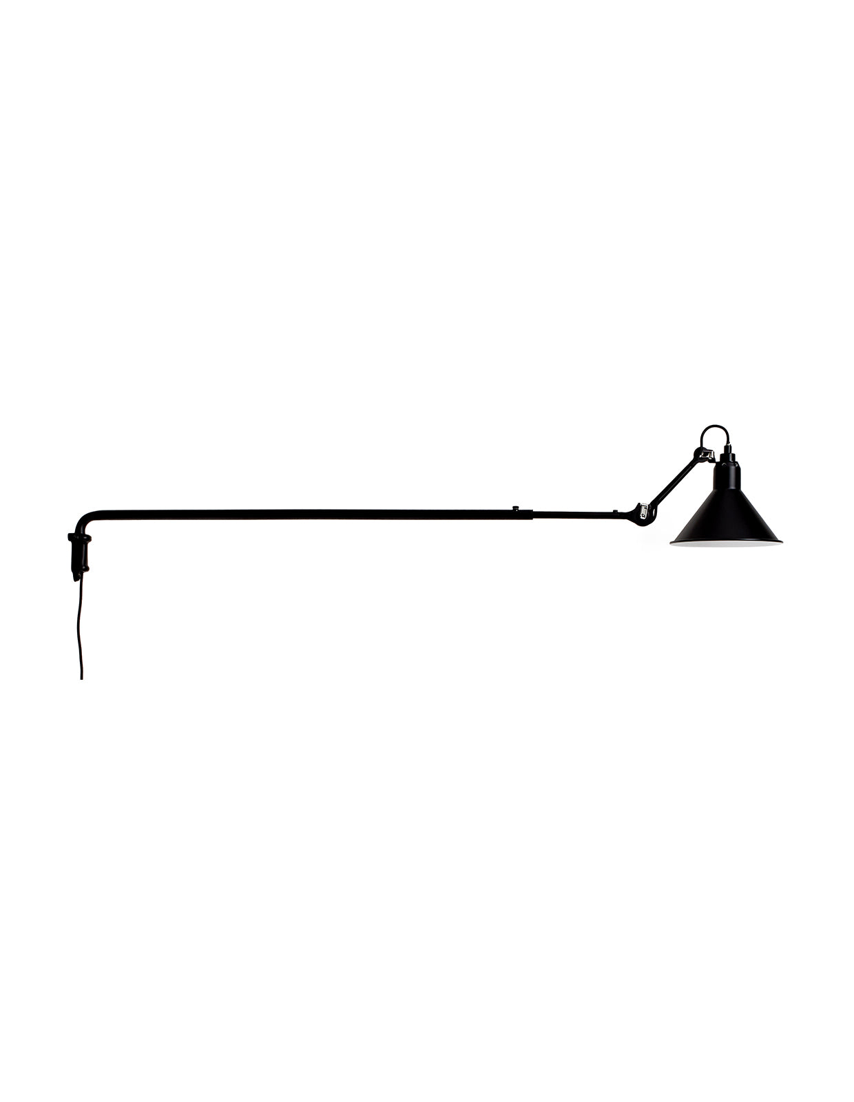 Steel wall lamp. Whatever the size of the space, it will fit in. The first reaction people have to it is nearly always: “My room i