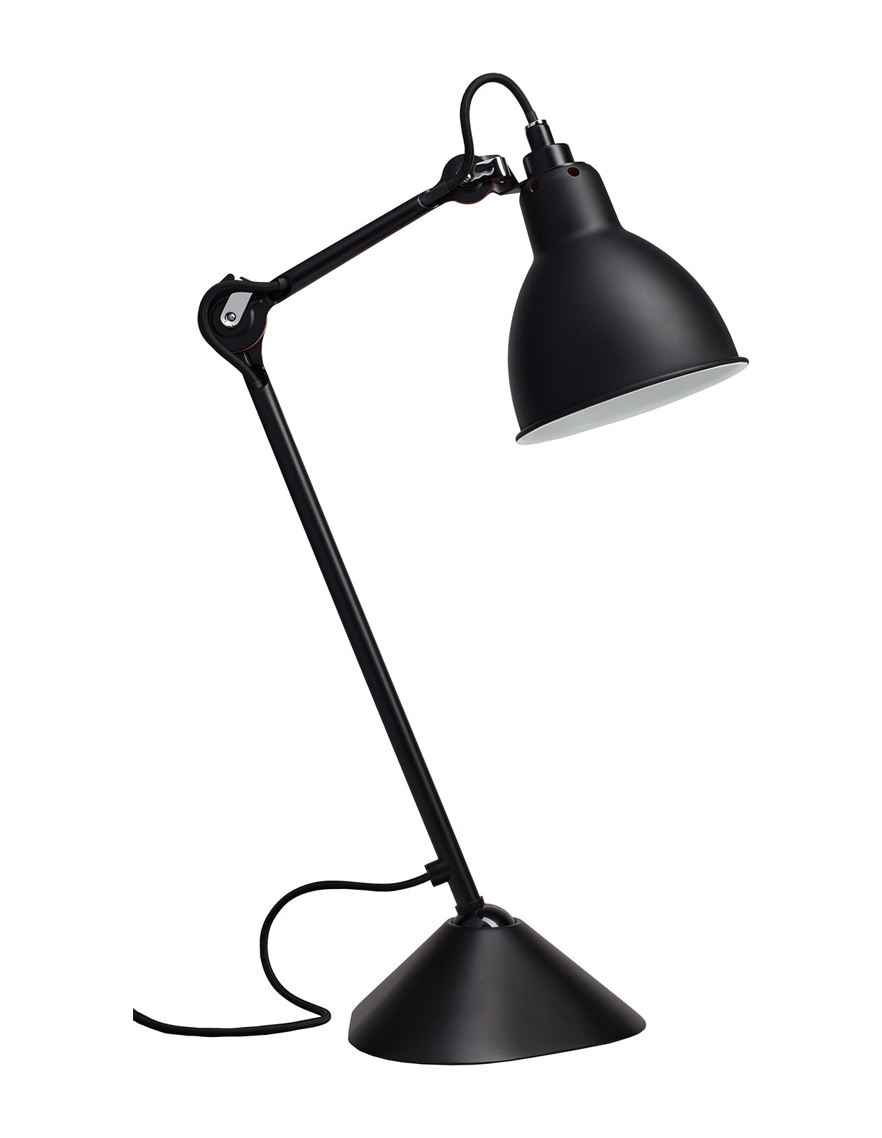 Steel table lamp. Bernard-Albin Gras created the Lampe Gras for industry and design offices. It is remarkable for its ergonomics a