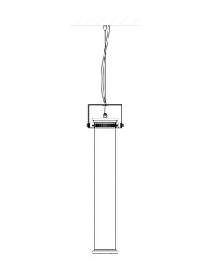 Vertical pendant lamp. In The Tube diffuses a filtered, softened, directed and oriented light via the simple fixed or removable po