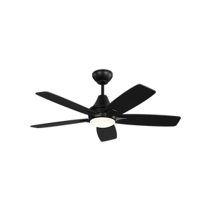 Generation Lighting - 5LWDR44MBKD - 44" Ceiling Fan - Lowden 44 LED - Midnight Black