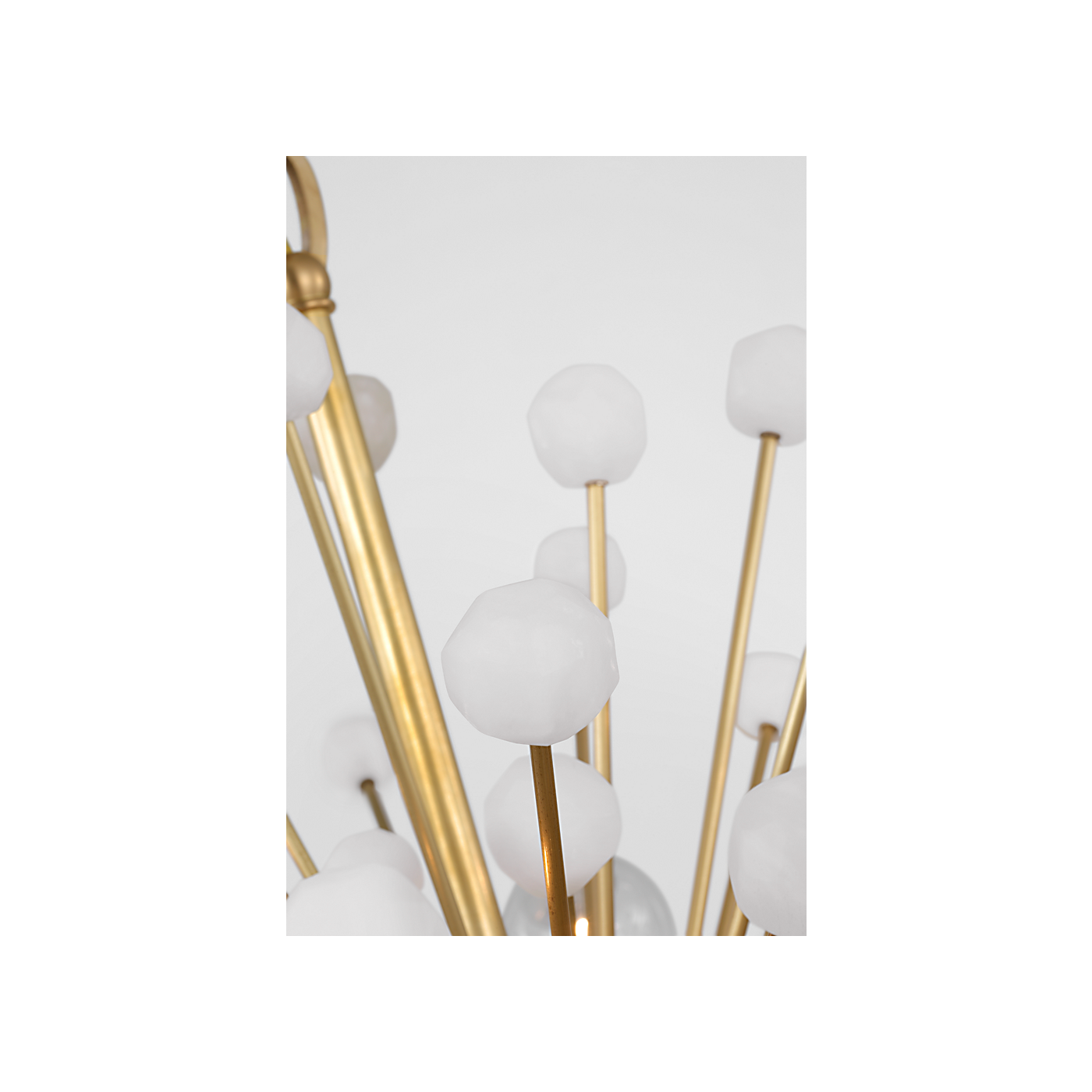 Visual Comfort Signature - SK 5730HAB/ALB - LED Chandelier - Lys - Hand-Rubbed Antique Brass and Alabaster