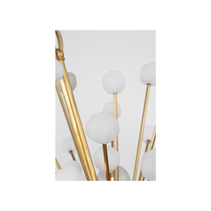 Visual Comfort Signature - SK 5730HAB/ALB - LED Chandelier - Lys - Hand-Rubbed Antique Brass and Alabaster