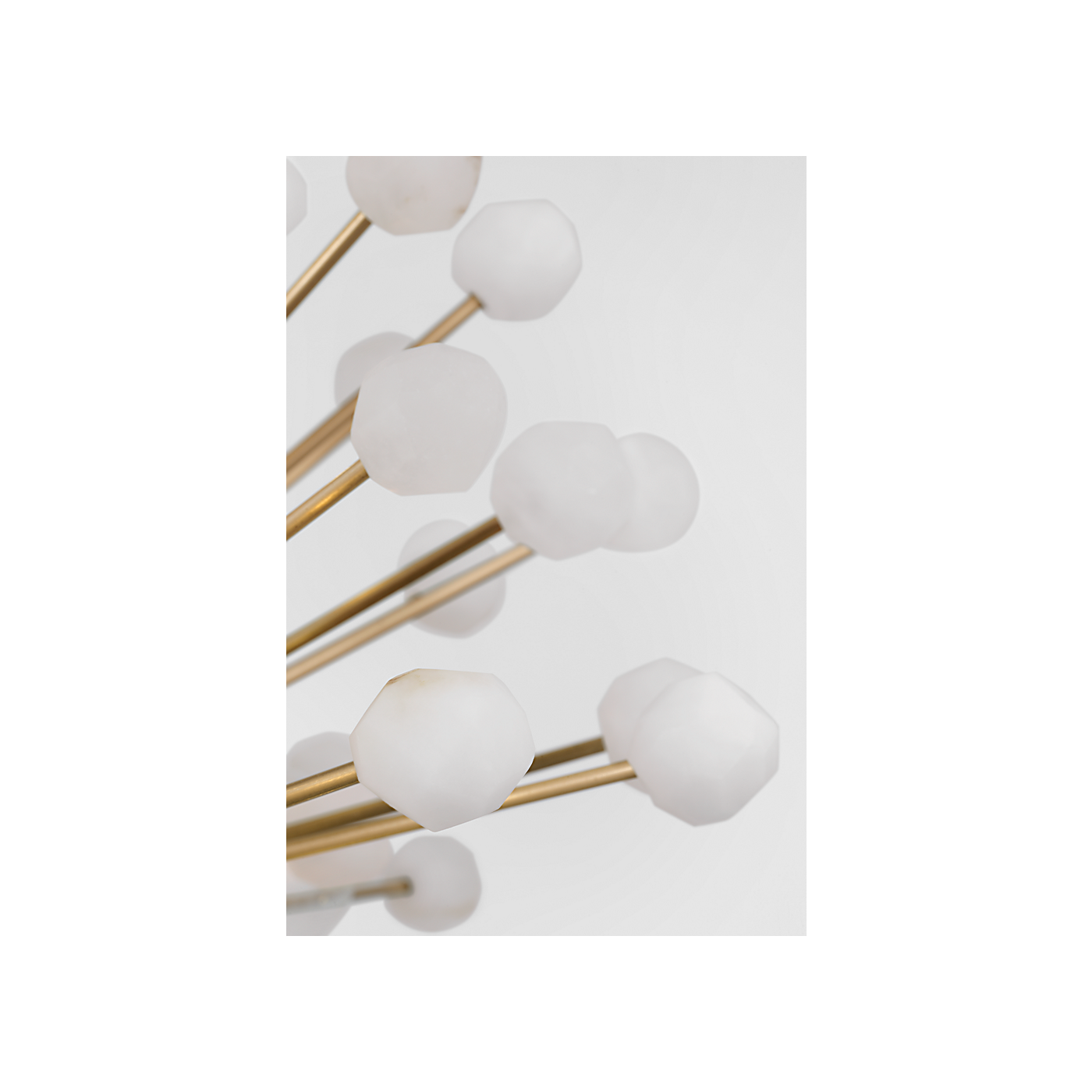 Visual Comfort Signature - SK 5730HAB/ALB - LED Chandelier - Lys - Hand-Rubbed Antique Brass and Alabaster