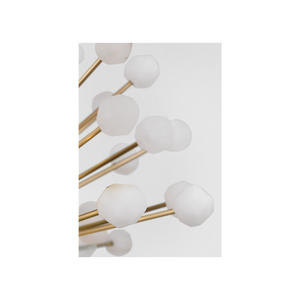 Visual Comfort Signature - SK 5730HAB/ALB - LED Chandelier - Lys - Hand-Rubbed Antique Brass and Alabaster