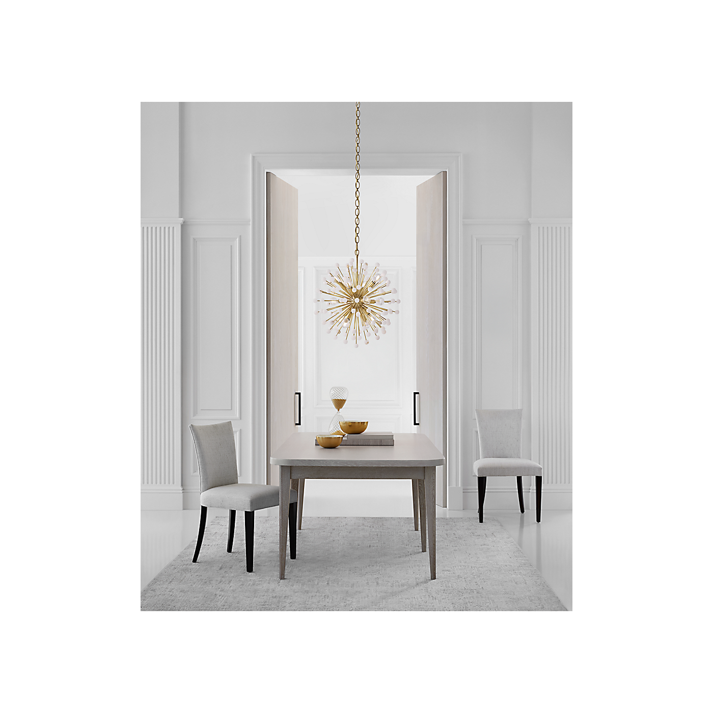 Visual Comfort Signature - SK 5730HAB/ALB - LED Chandelier - Lys - Hand-Rubbed Antique Brass and Alabaster