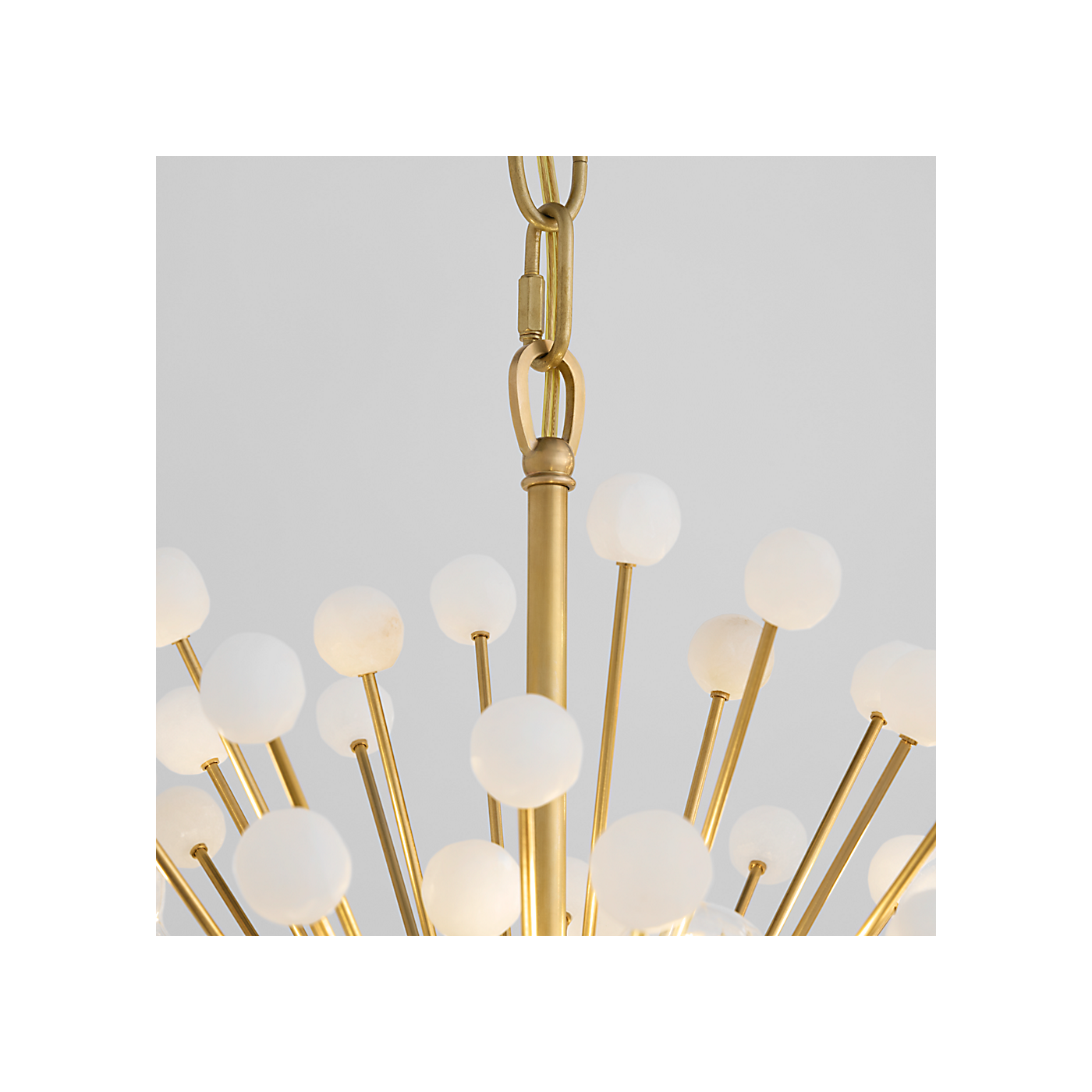 Visual Comfort Signature - SK 5730HAB/ALB - LED Chandelier - Lys - Hand-Rubbed Antique Brass and Alabaster
