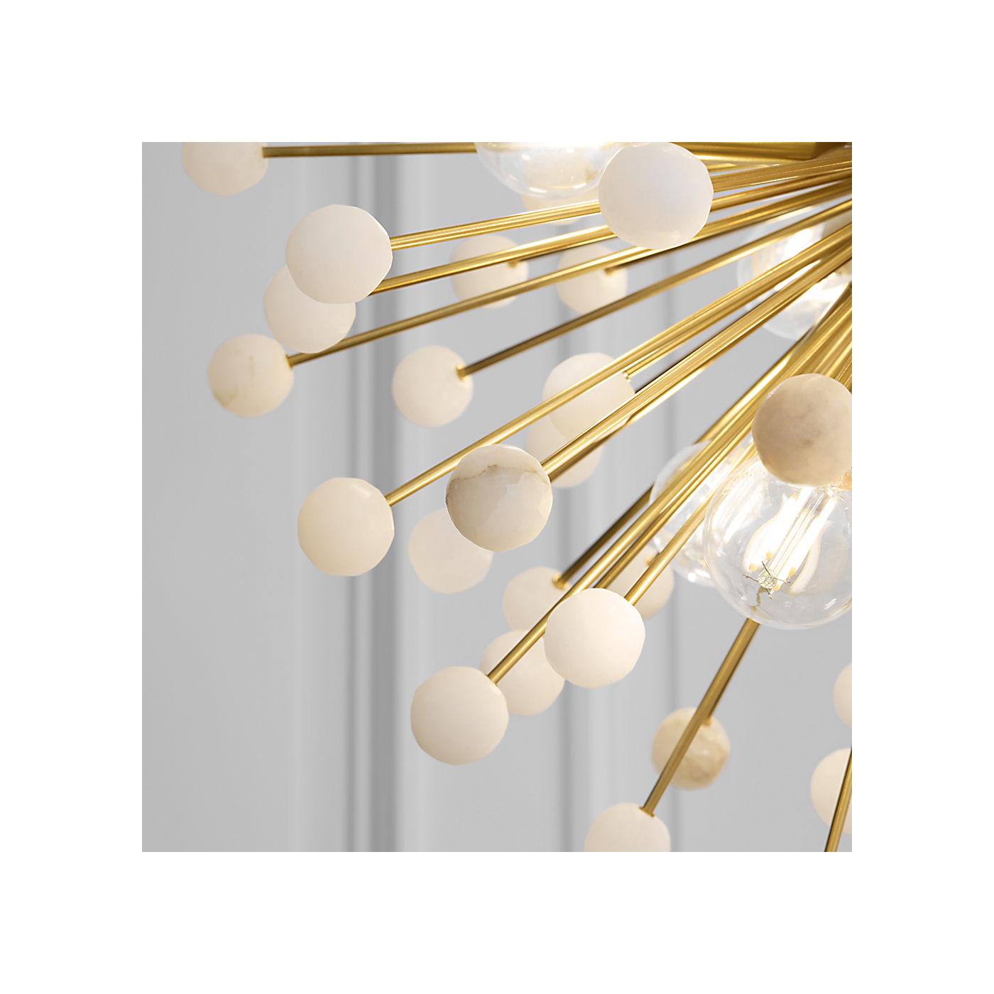 Visual Comfort Signature - SK 5730HAB/ALB - LED Chandelier - Lys - Hand-Rubbed Antique Brass and Alabaster