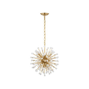 Visual Comfort Signature - SK 5730HAB/ALB - LED Chandelier - Lys - Hand-Rubbed Antique Brass and Alabaster