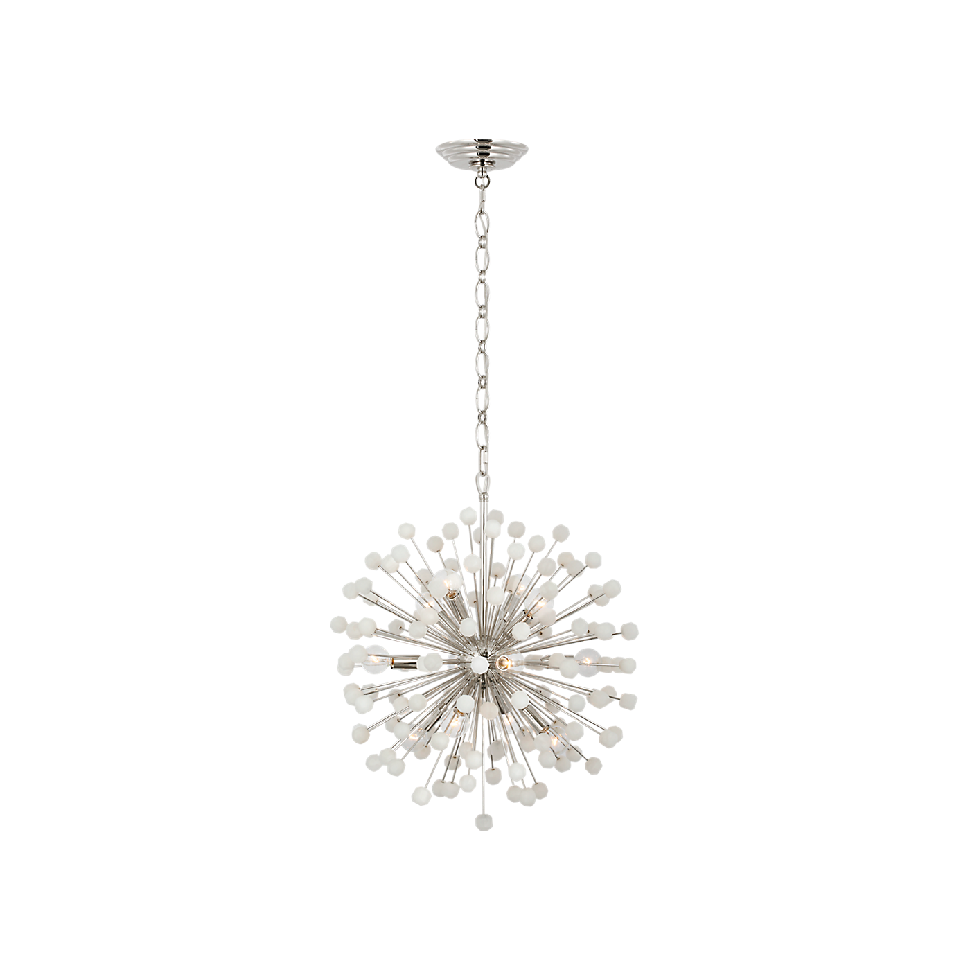 Visual Comfort Signature - SK 5730PN/ALB - LED Chandelier - Lys - Polished Nickel and Alabaster