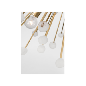 Visual Comfort Signature - SK 5731HAB/ALB - LED Chandelier - Lys - Hand-Rubbed Antique Brass and Alabaster