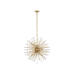 Visual Comfort Signature - SK 5731HAB/ALB - LED Chandelier - Lys - Hand-Rubbed Antique Brass and Alabaster