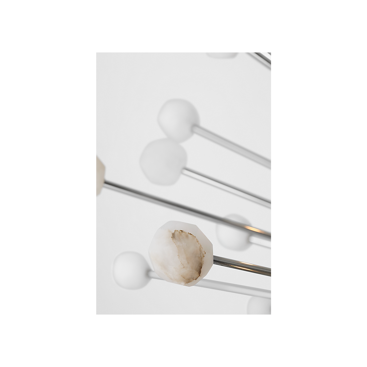 Visual Comfort Signature - SK 5731PN/ALB - LED Chandelier - Lys - Polished Nickel and Alabaster